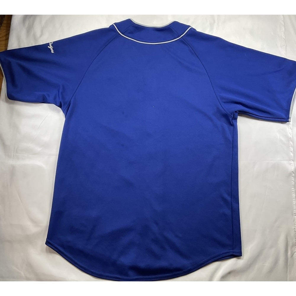 Los Angeles Dodgers Size M Blue Buttondown Logo MLB Dynasty Series Jersey 60 - Picture 8 of 9
